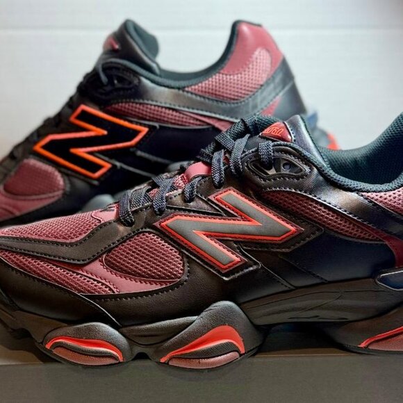 New Balance 9060 Men\'s Sz 12 Athletic Shoes Black Red Sneakers | **New** main image 10